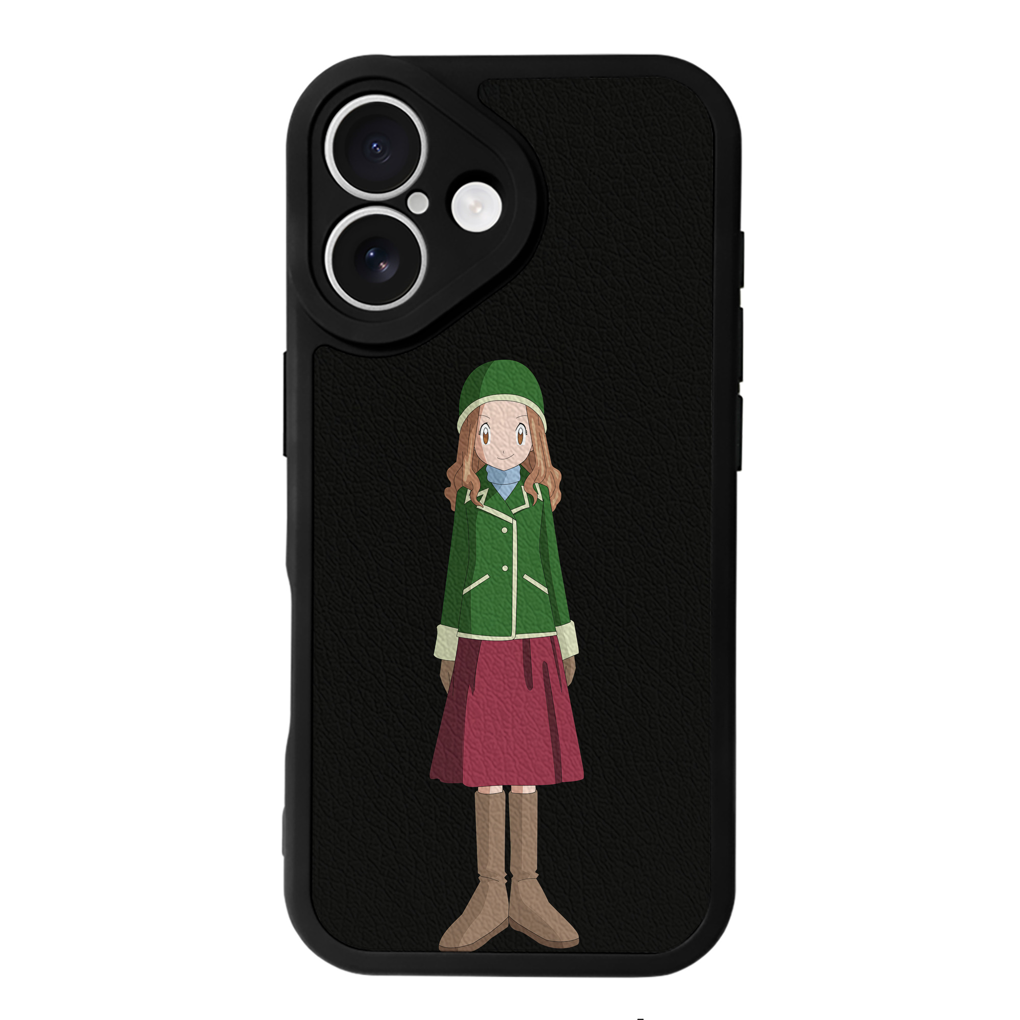 （画像用） Digimon デジタルモンスター/デジモン 【iPhone 16シリーズ対応】シリコンスマホケース（レザー調） 材質：シリコン